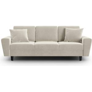Cosmopolitan Design Бежов кадифен разтегателен диван с място за съхранение 235 cm Kyoto - Cosmopolitan Design (COS_3SF_2_F1_KYOTO1)