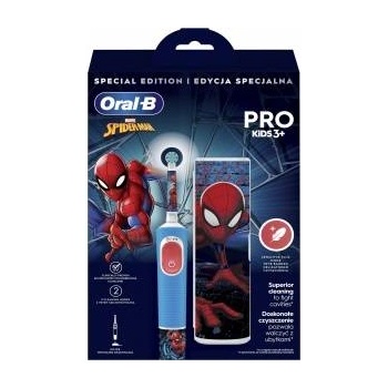 Oral-B Pro Kids 3+ Spiderman Case blue