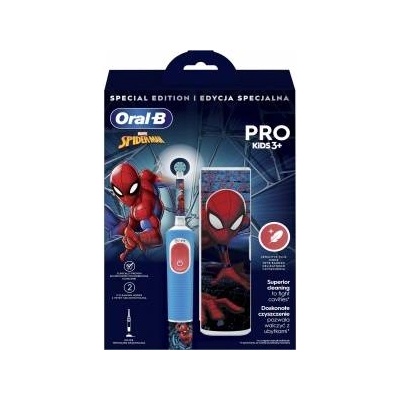 Oral-B Pro Kids 3+ Spiderman Case blue