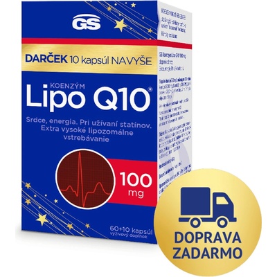 GS Koenzým lipo Q10 100 mg 60 + 10 kapsúl