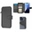 4smarts Universal Magnet Wallet CoinCaddy L - универсален кожен калъф, тип портфейл с MagSafe за смартфони до 6.1 инча (черен)