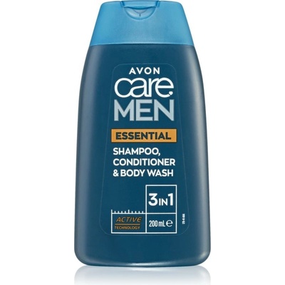 Avon Care Men 3 v 1 šampón kondicionér a sprchový gél pre mužov 200 ml
