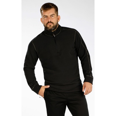 Litex pánska fleece mikina 7F265 čierna