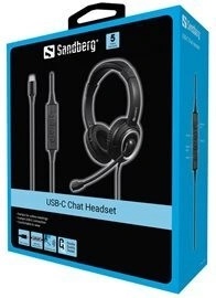 Sandberg USB Chat Headset – Plug & Play, 1,8 M Kabel, 40 Mm Treiber, Bequem Für Homeoffice & Calls
