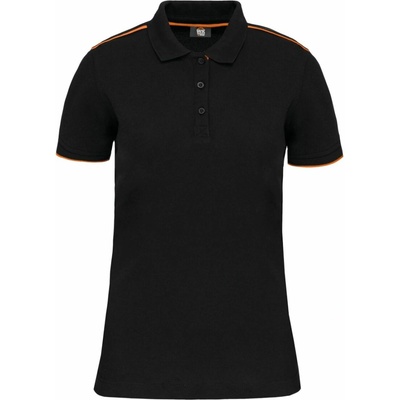 WK Designed To Work WK 270 pánská polokošile s krátkým rukávem černá/oranžová