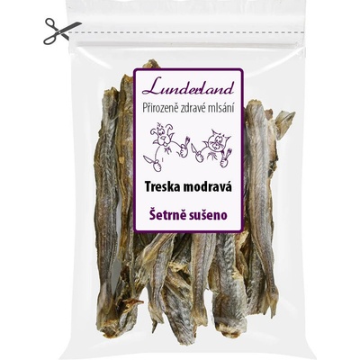 Lunderland Sušená ryba Treska modravá Váha: 200 g