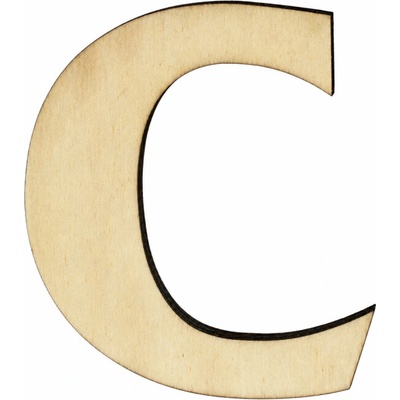 Domové číslo DREVO písmeno "C" drevo