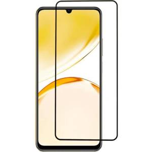 Удароустойчив стъклен протектор за Realme C53 - с черна рамка