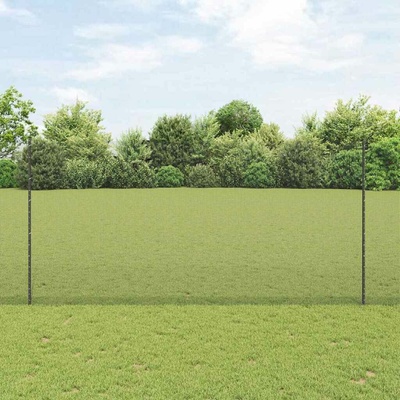 vidaXL Svařovaná drátěná plotovina s tyčkami 25 x 1,5 m Šedá Síťovina