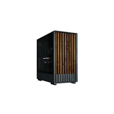 кутия Case mATX - P10 NAMU BLACK - Wood, USB-C (P10-NAMU-BLACK)