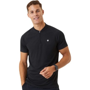 Björn Borg Мъжка тениска с якичка Björn Borg Ace Performance Zip Polo - Черен