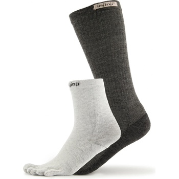 Injinji Мъжки туристически чорапи Injinji Liner+Hiker Walking socks - Charcoal / Heather Grey - размер 44, 5-47, 5+ (EU) (201-6539-0112)