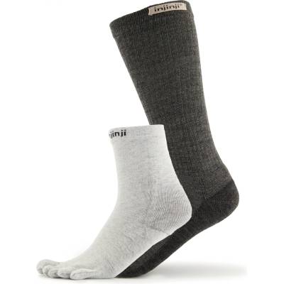 Injinji Мъжки туристически чорапи Injinji Liner+Hiker Walking socks - Charcoal / Heather Grey - размер 44, 5-47, 5+ (EU) (201-6539-0112)