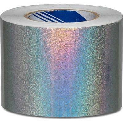Hologramová samolepicí páska motiv 2 tečky - šíře 10cm - stříbrná