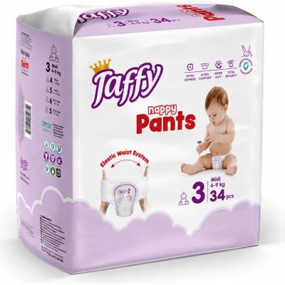 Nappy Taffy Pants 3 MIDI 4-9 kg 34ks