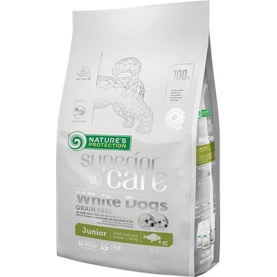 Nature's Protection Dog Dry Superior Care White Dog GF Junior W.Fish SB 1,5 kg