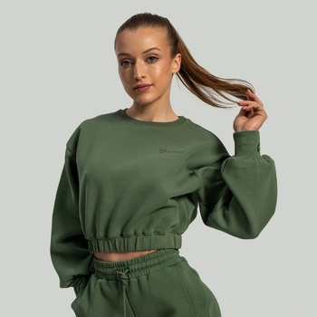 GymBeam OG1 Дамска блуза Lunar Cropped Cedar Green - STRIX S