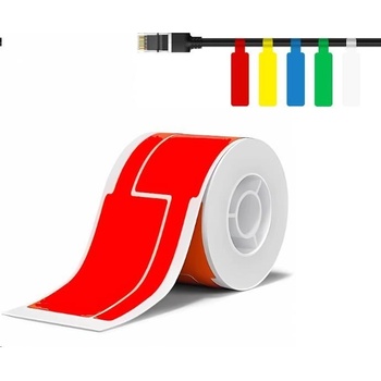 NIIMBOT 1EA01174101, 25x76mm, 200 бр, червен самозалепващи се етикети за кабели (1EA01174101)