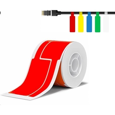 NIIMBOT 1EA01174101, 25x76mm, 200 бр, червен самозалепващи се етикети за кабели (1EA01174101)