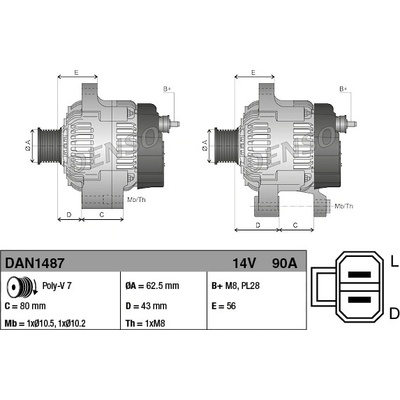 generátor DENSO DAN1487