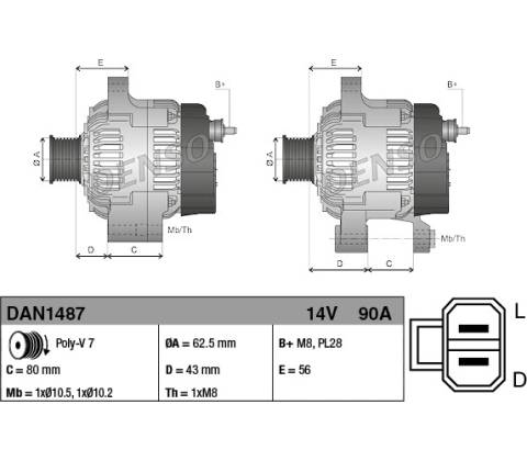 generátor DENSO DAN1487