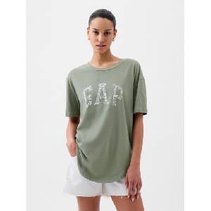 GAP Овърсайз тениска с логото на GAP GAP | Zelen | ЖЕНИ | XXS