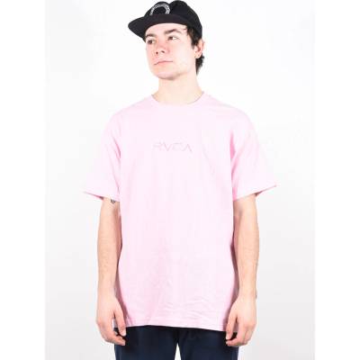 RVCA Embroidered pánske tričko s krátkym rukávom chalky pink