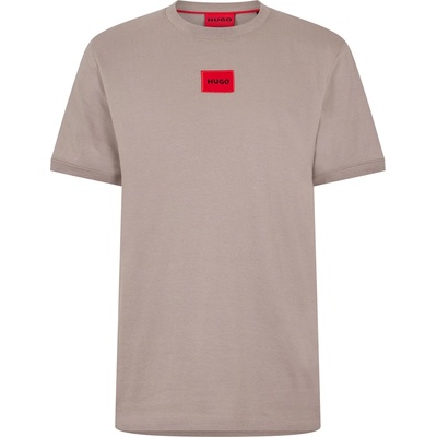 Hugo Тениска Hugo Mens HUGO Diragolino Contemporary T-Shirt with Logo Detail - Brown 237