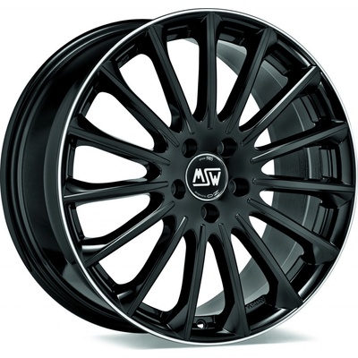 MSW 30 7,5x18 5x112 ET48 gloss black diamond lip