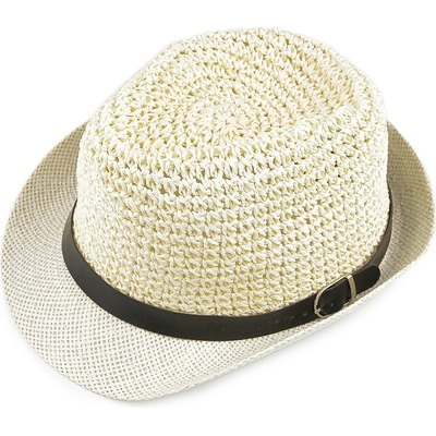 Letní klobouk / slamák unisex 2 krémová světlá