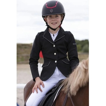 Equithéme Dětské závodní sako Soft Classic černé šedé