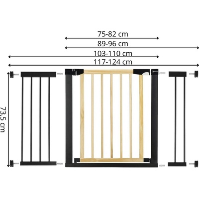 Springos bariéra pre deti 75 - 124 cm SG0012BC