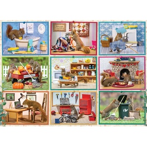 Cobble Hill - Puzzle Squirrels at Home - 1 000 piese