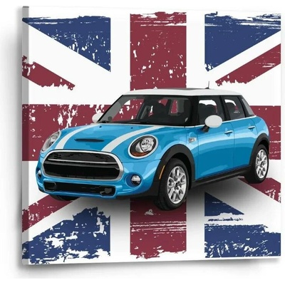Sablio Obraz Mini sedan Britská vlajka - 50x50 cm