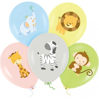 137024 PartyPal Set balónov Cute Zoo Animals 30cm 5ks