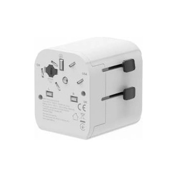 Gembird Universal Travel Adapter EU 12W White