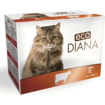 Diana eco Cat hovädzie kousky v omáčke 12 x 100 g