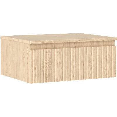 Mexen Rivel шкаф за баня под мивка 60 см с плот, 1 чекмедже, рифлен, дъб - 91A20-06023-1-BFC81 (91A20-06023-1-BFC81)