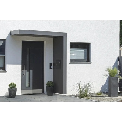 Gutta BS Plus 200 RAL 7016 antracitová sivá 200x90 cm vrátane poštovej schránky pravý bočný diel odtok vody v bočnom diele