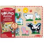 Melissa & Doug дървени пъзели със звуци на животни от фермата (6075218_FARM)