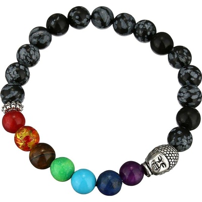 Naky korálkový náramek s Buddhou Obsidián N1341