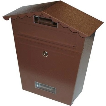 Poštová schránka so strieškou 290x360x105mm hnedá