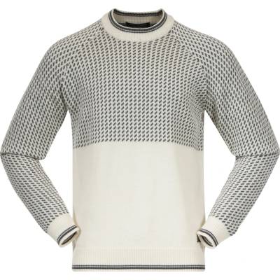 Bergans Мъжки норвежки пуловер Bergans Alvdal Wool Jumper Merino jumper - Vanilla White / Solid Dark Grey - размер XXL (017-1924-0615)