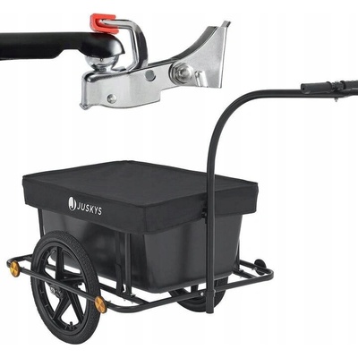 Prepravný príves za bicykel 90 ls plachtou, čierny