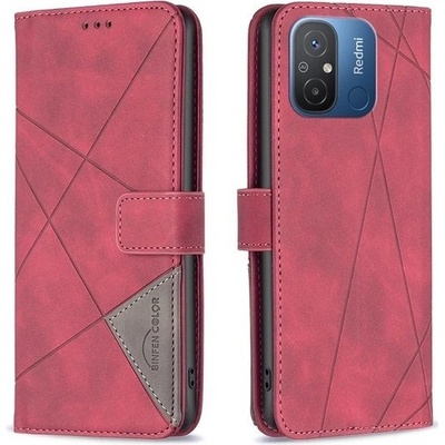 CaseMe Binfen Xiaomi Redmi 12 book vínové