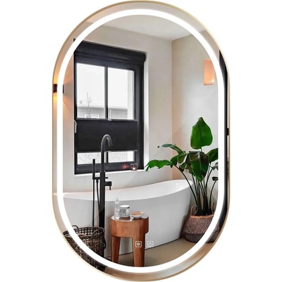 Tutumi Огледало LED OLL 60x90 cm Brush Gold (HOM-02509)