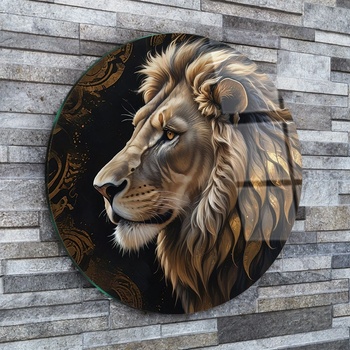 Art gift Кръгло стъклено пано - Царствена сила