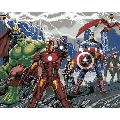 Zuty Malování podle čísel AVENGERS HRDINOVÉ