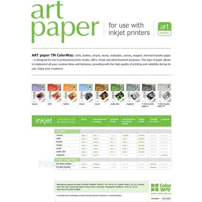 ColorWay CW ART Cotton Canvas 380g/m², 5ks, A4