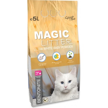 Magic Cat Magic Pearls MAGIC LITTER Bentonite Ultra White Baby Powder 5 l